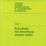 Diariusz katedry projektowania w architekturze krajobrazu Z1