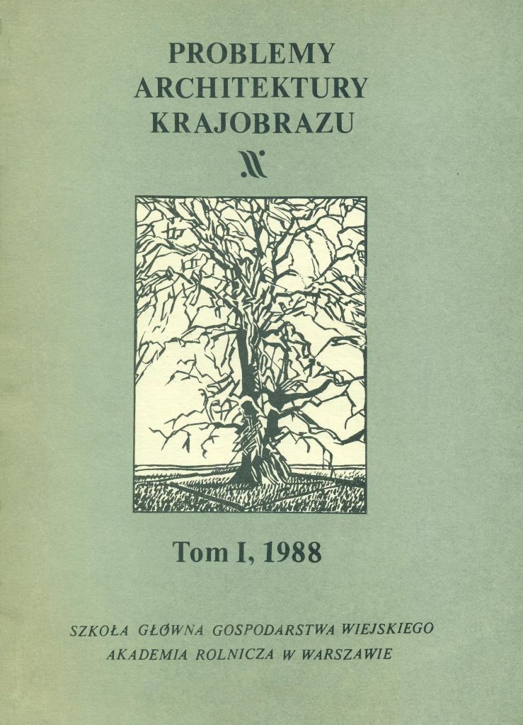 Problemy Architektury Krajobrazu Tom 1 1988